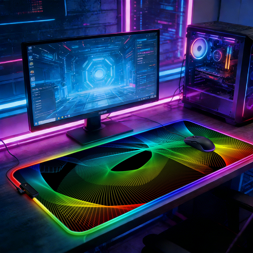 Esports Gaming Maus - LED Lighting RGB Mouse Pad E-sports