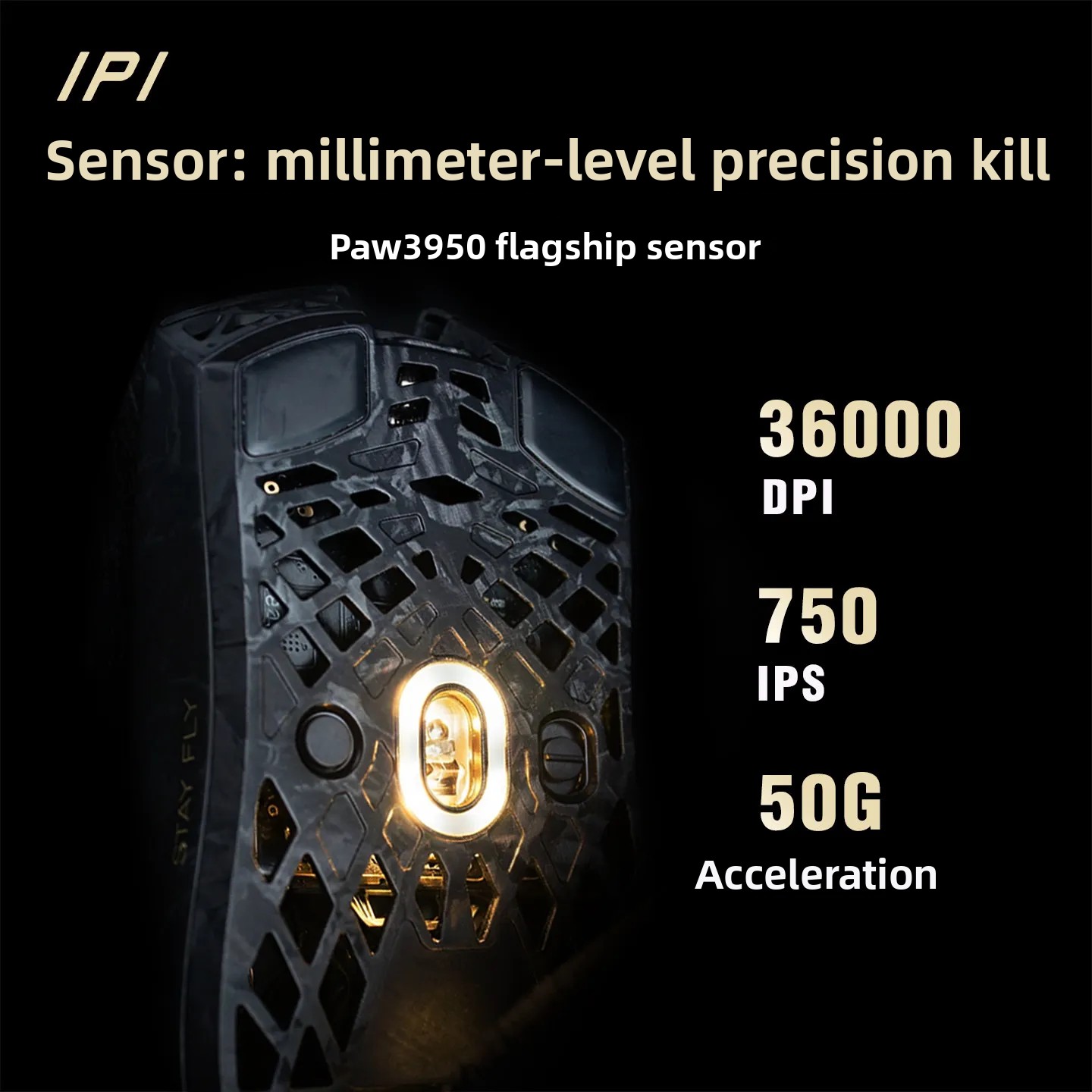 IPI STAY FLY Dual 8K PAW3950 M - Esports Gaming Mice recensione e prezzo